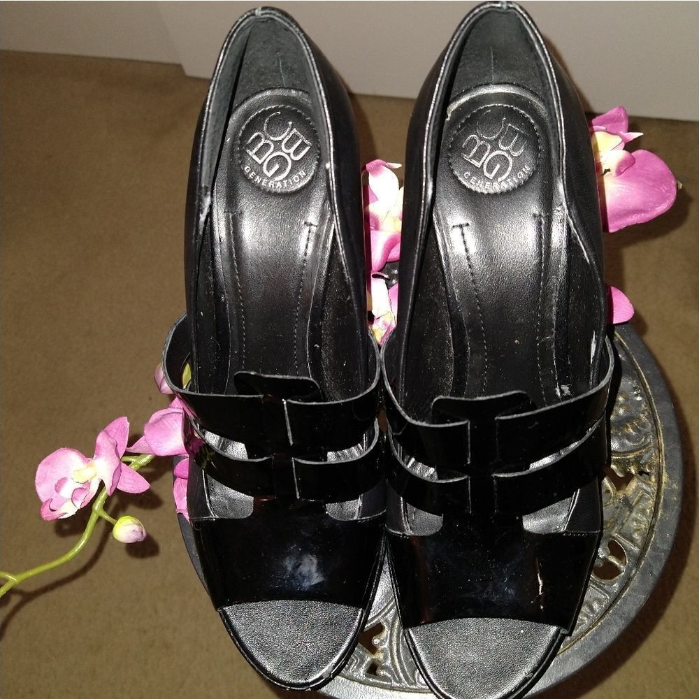 BCBG Black High Heeled Sandals